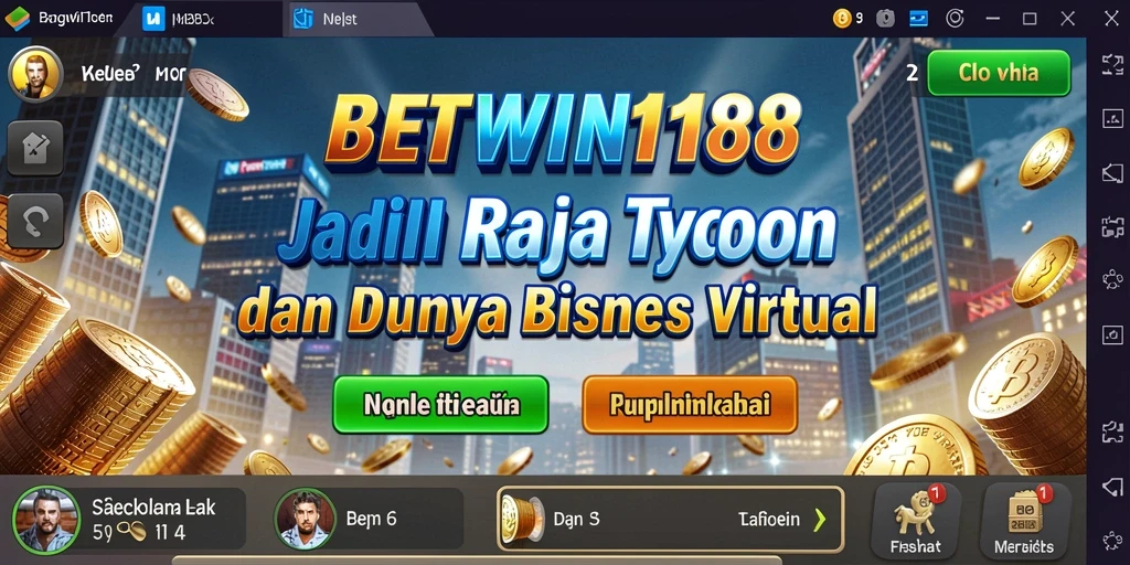Tampilan gameplay BETWIN188 menunjukkan strategi dan manajemen bisnis yang mendalam.