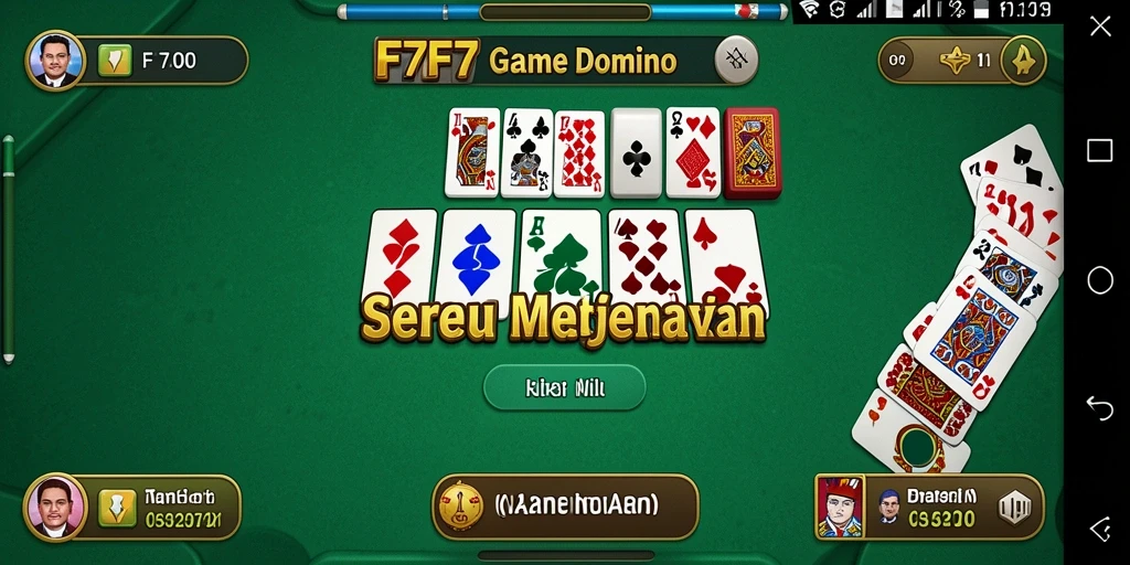 Screenshot gameplay F7F7 yang menunjukkan aksi seru permainan Domino.