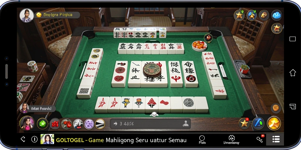Screenshot GOLTOGEL menampilkan gameplay Mahjong yang menyenangkan.