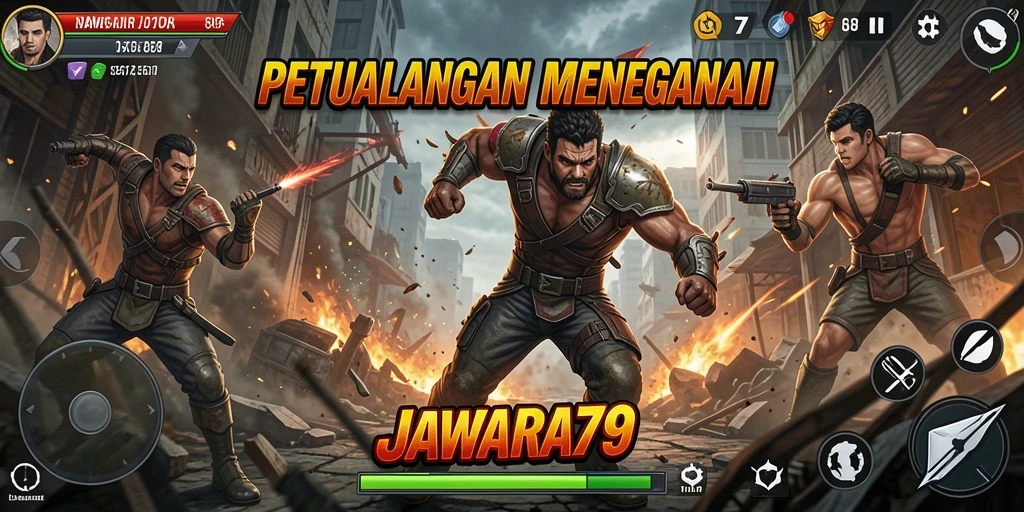 Gameplay menegangkan dalam JAWARA79 dengan pertarungan yang seru.