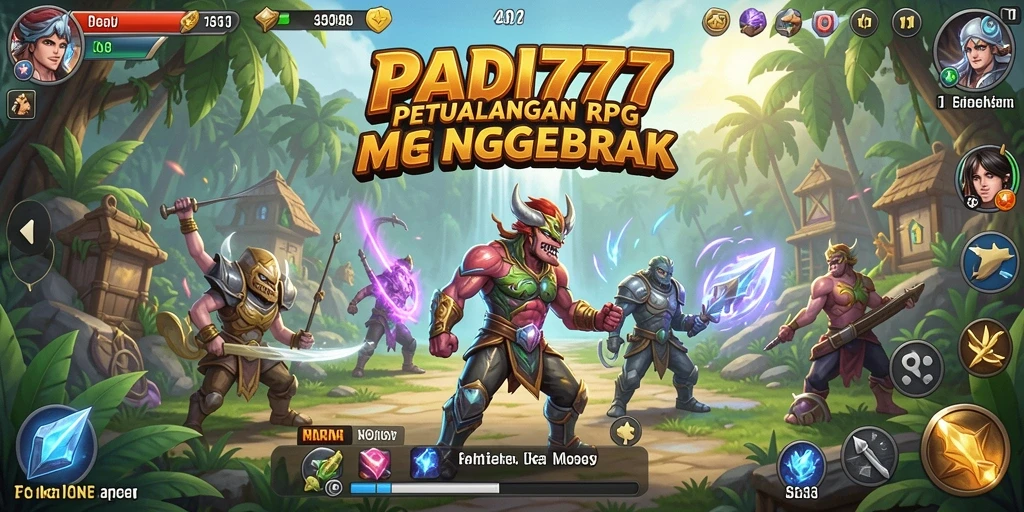 Gameplay PADI777 menampilkan petualangan seru dan pertempuran epik.