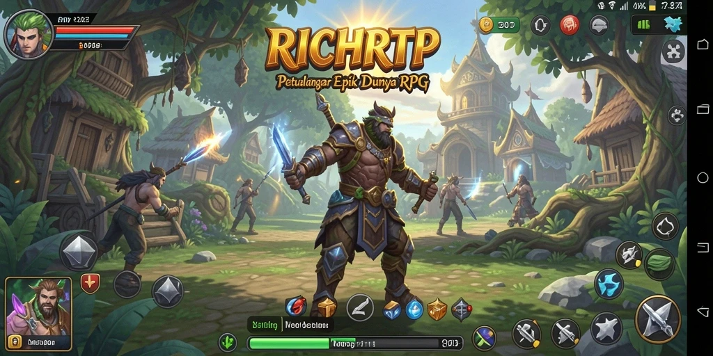 Tangkapan layar RICHRTP menampilkan aksi pertempuran epik dalam dunia RPG.