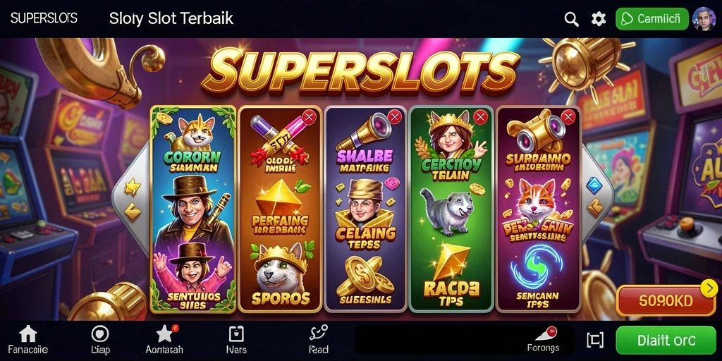 Visual menarik dari gameplay <strong>SUPERSLOTS</strong> yang mengasyikkan.
